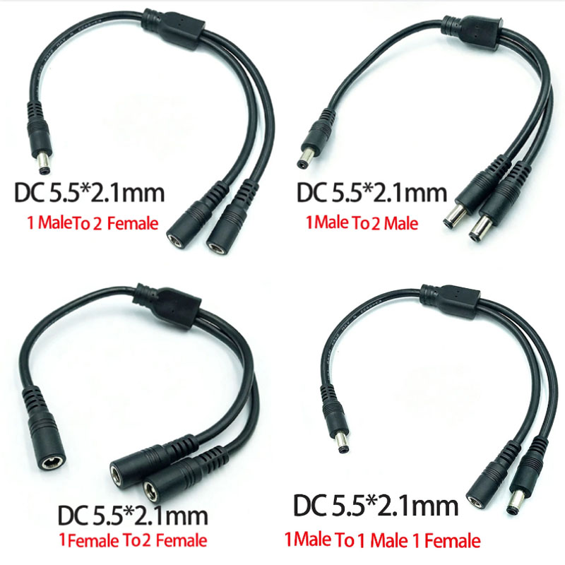 1PC DC 5.5mm*2.1mm 1 To 2 Conn - Led El Wire 리뷰 및 가격