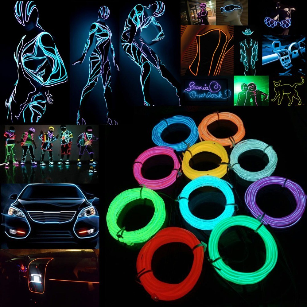 Glow EL Wire Cable LED Neon Ch - Led El Wire 리뷰 및 가격