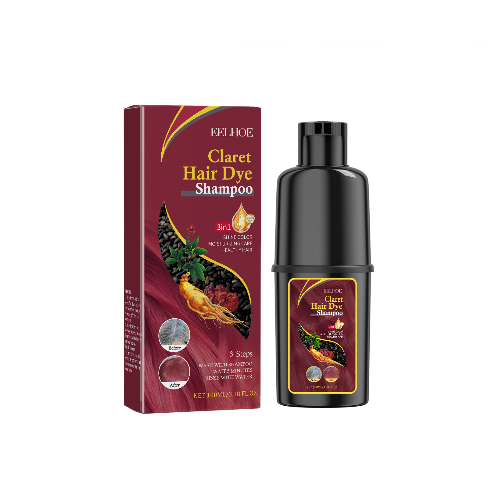 Hair Dyeing Shampoo 3-in-1 Rap - Hair Spray Color 리뷰 및 가격