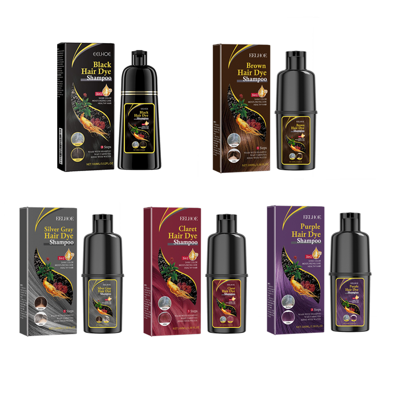 Hair Dyeing Shampoo 3-in-1 Rap - Hair Spray Color 리뷰 및 가격
