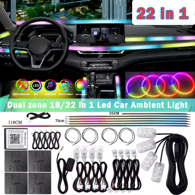 18/22 in 1 Acrylic Led Car Amb - Led El Wire 리뷰 및 가격