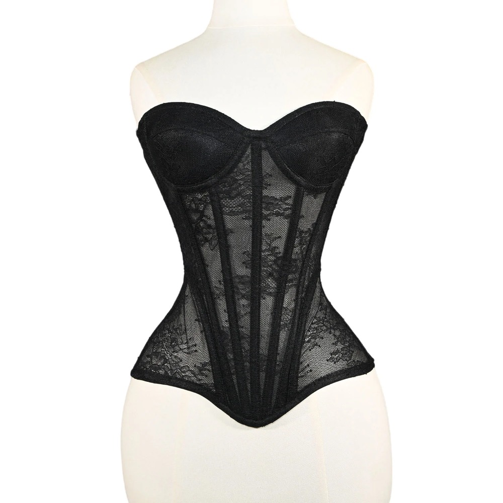 Women Mesh Corset Busiter Over - Boning Corset Steel 리뷰 및 가격