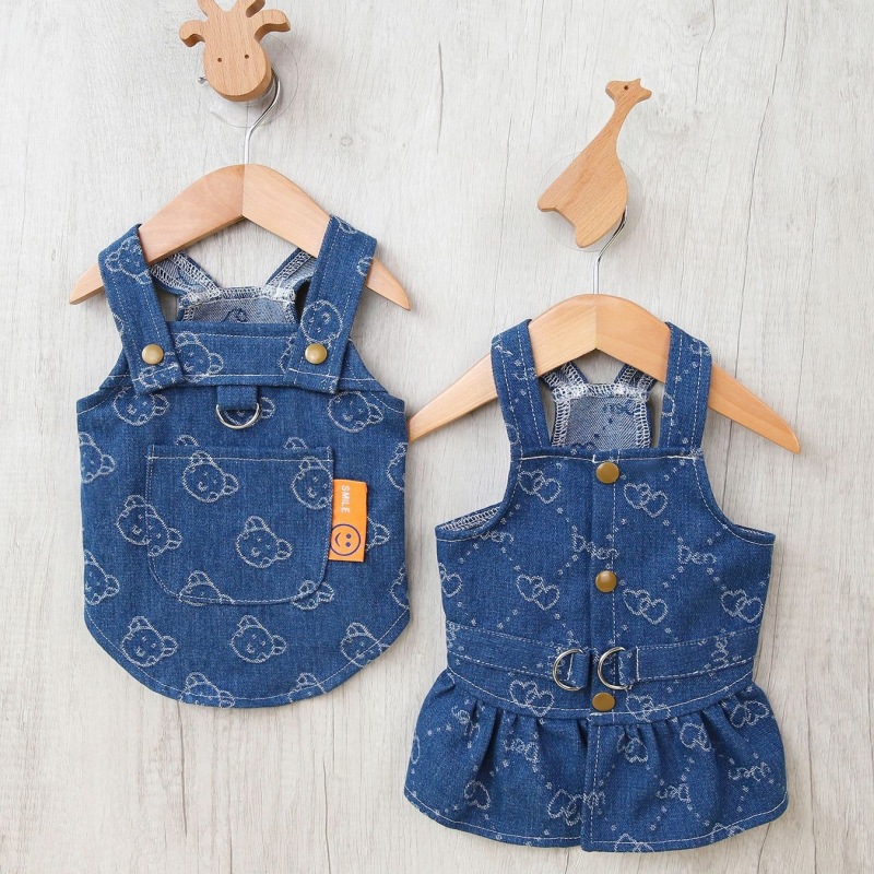 Denim Dog Dress Harness Puppy  - D Ring Strap 리뷰 및 가격