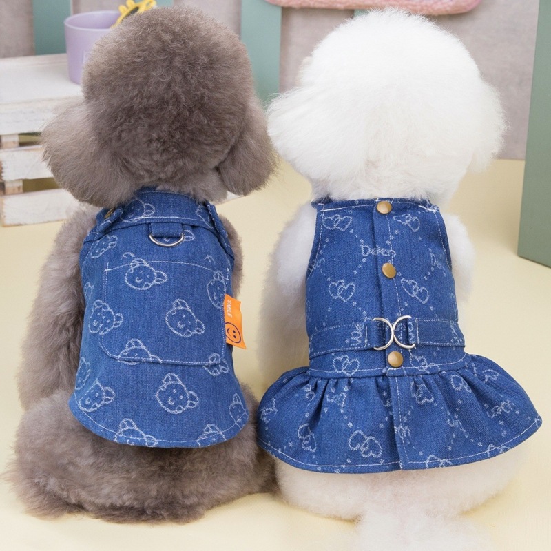 Denim Dog Dress Harness Puppy  - D Ring Strap 리뷰 및 가격