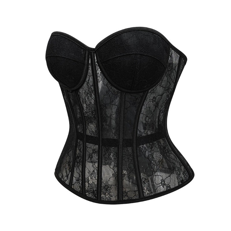 Women Overbust Corset Top Blac - Boning Corset Steel 리뷰 및 가격