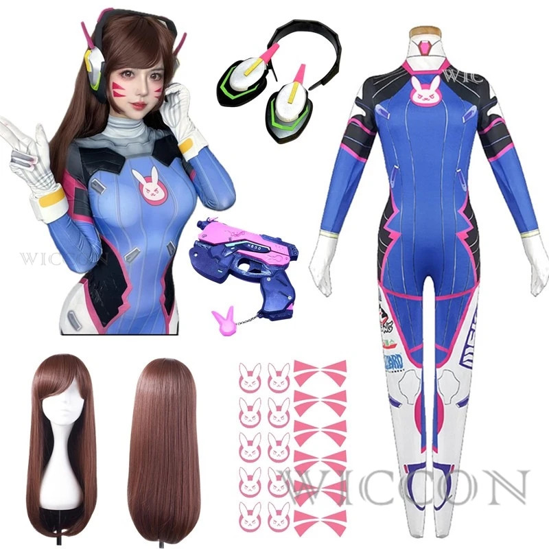 2025 11 Anime Woman Jumpsuit T - Dva Cosplay Prop 리뷰 및 가격