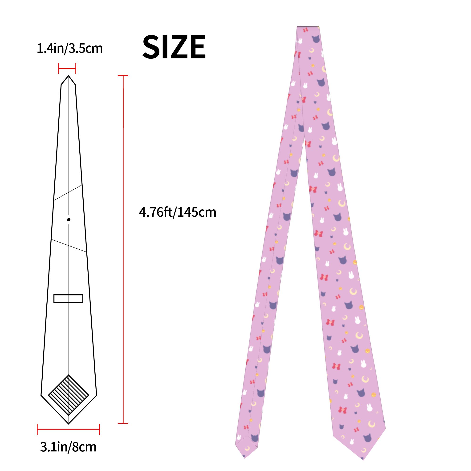 Moon Pattern Anime Neckties Si - Free Cosplay Prop Patterns 리뷰 및 가격