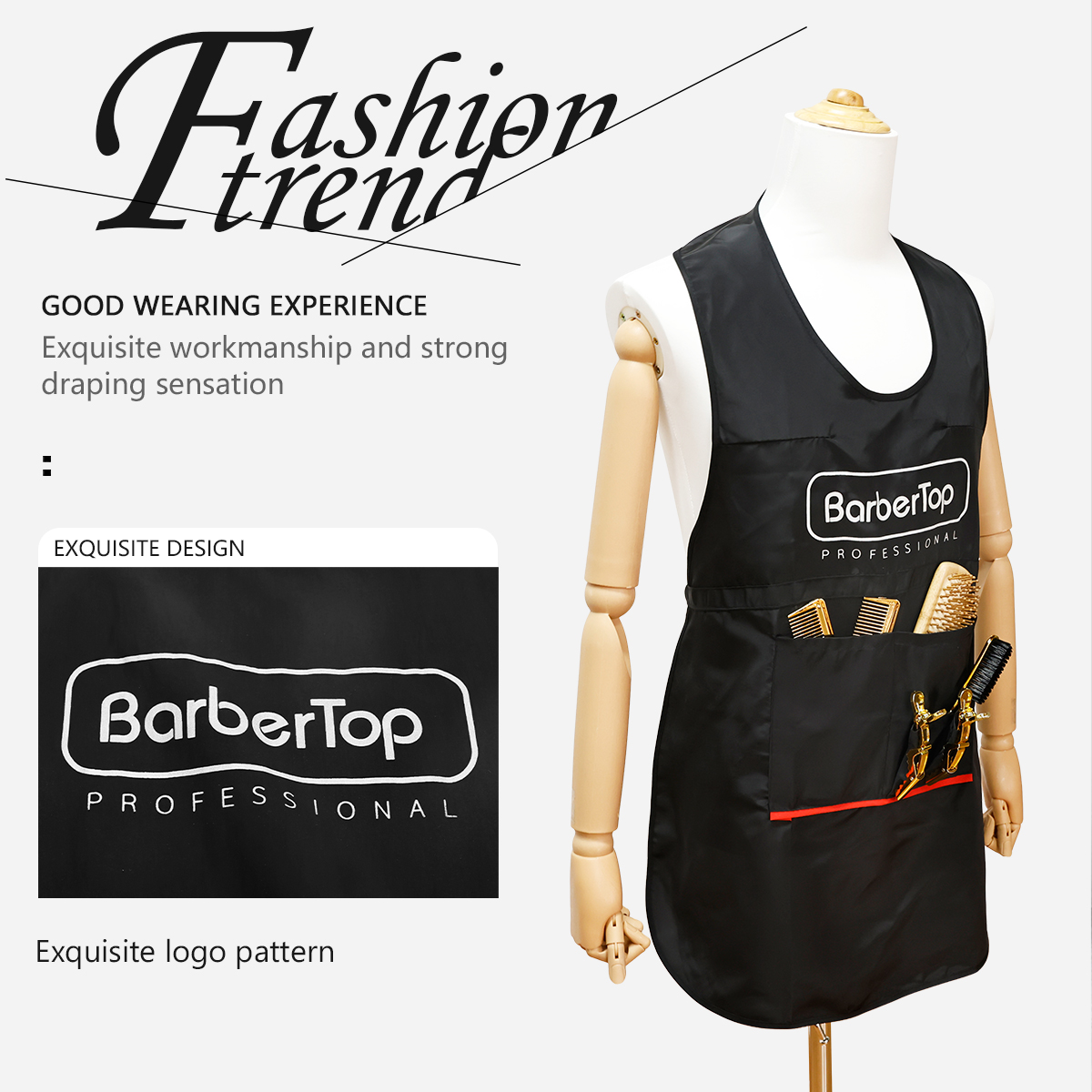 Black Stylist Apron Waterproof - Hair Spray Color 리뷰 및 가격