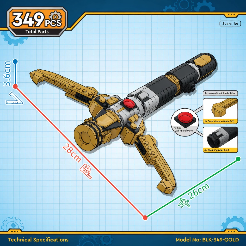 Sci-Fi Energy Sword Hilt MOC B - Cosplay Prop Building 리뷰 및 가격