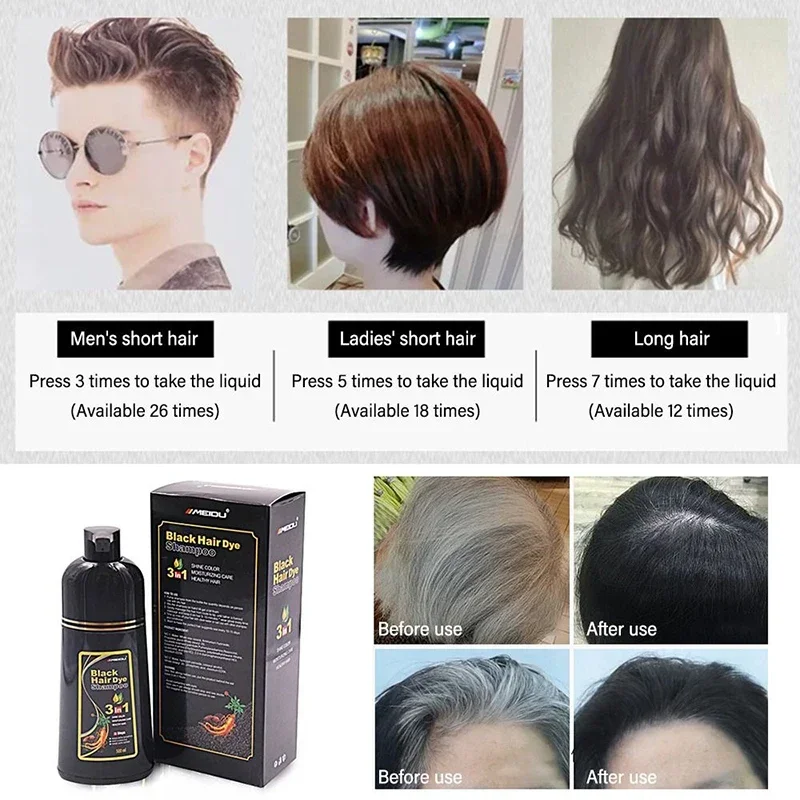 500ml Hair Dye Shampoo 3 in 1  - Hair Spray Color 리뷰 및 가격