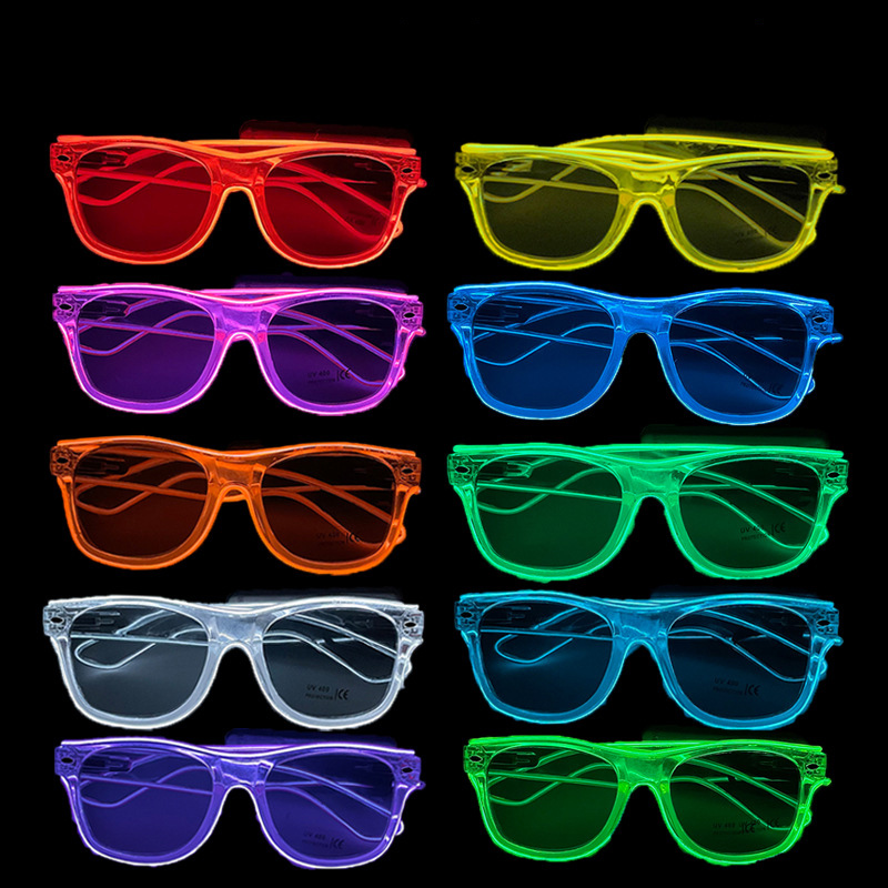 1Pcs Led Glasses Neon Glow Sun - Led El Wire 리뷰 및 가격