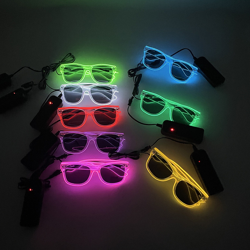 1Pcs Led Glasses Neon Glow Sun - Led El Wire 리뷰 및 가격