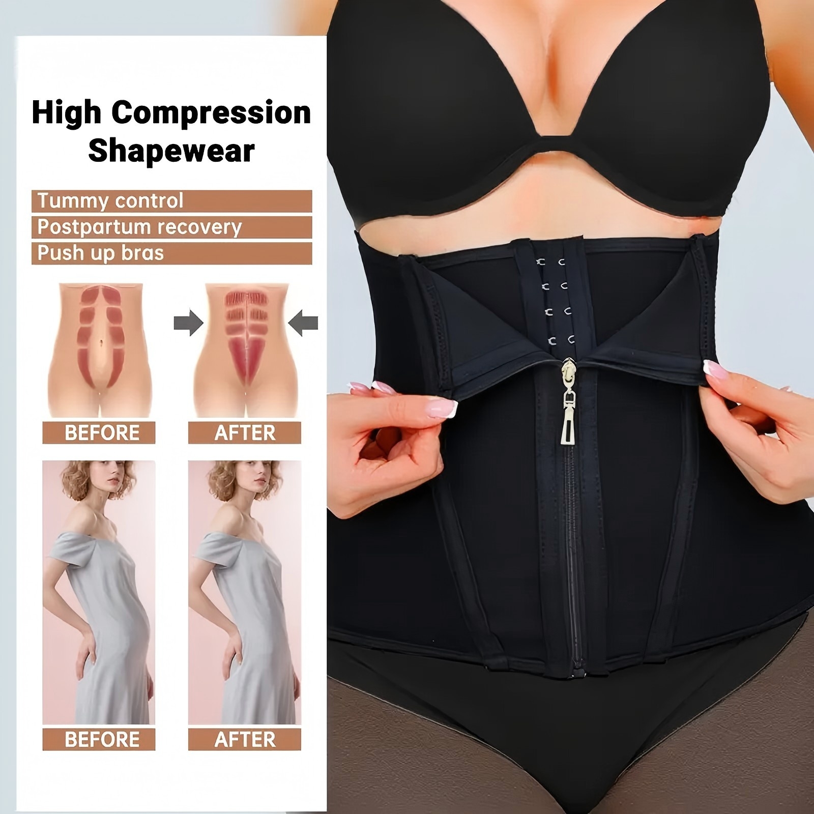 Latex Waist Trainer Women Bind - Boning Corset Steel 리뷰 및 가격