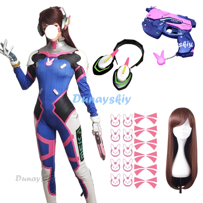 Anime Woman Jumpsuit Tights Dv - Dva Cosplay Prop 리뷰 및 가격