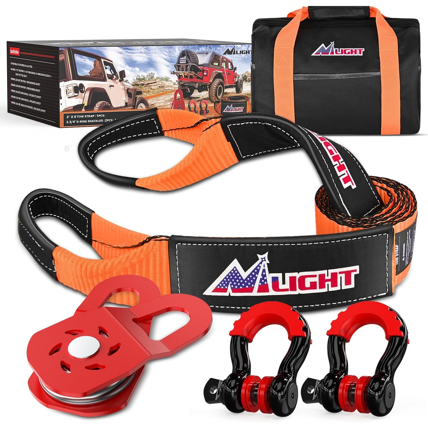 Nilight Offroad Recovery Kit 3 - D Ring Strap 리뷰 및 가격