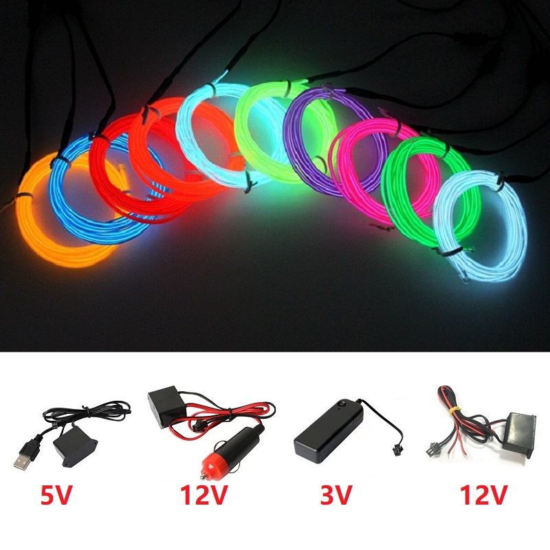 10m/5m/3m/1m 3V Battery 5V USB - Led El Wire 리뷰 및 가격